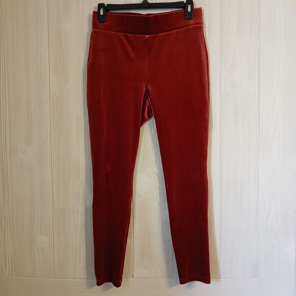 Loft Velvet Leggings Women's Size SP Skinny Leg Pants Pull On Elastic Waist - Picture 1 of 6